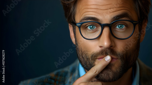 Closeup Portrait of a Man w...