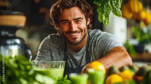 Smiling Man Making a Green ...