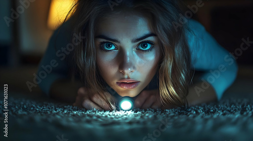 Woman with Flashlight - Rea...