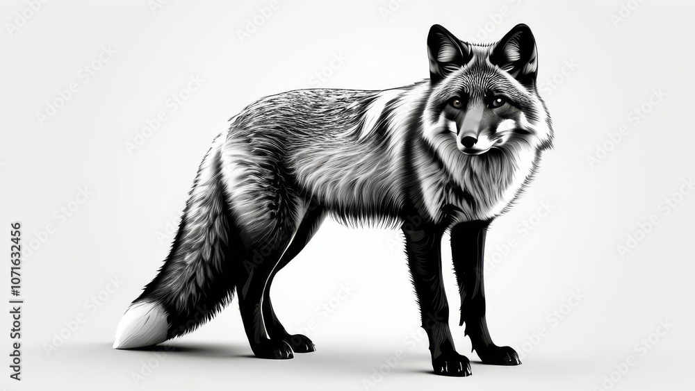 Obraz premium wolf black and white