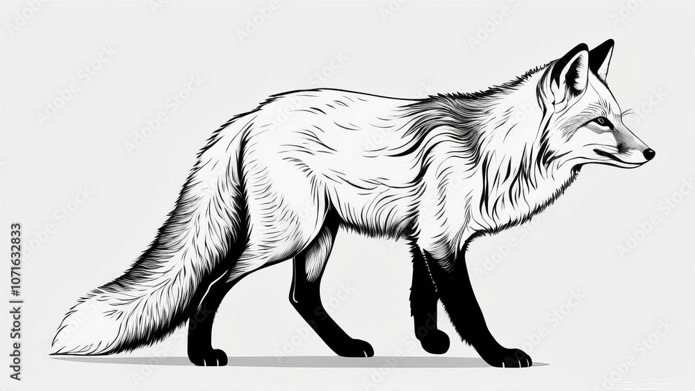Obraz premium wolf vector illustration