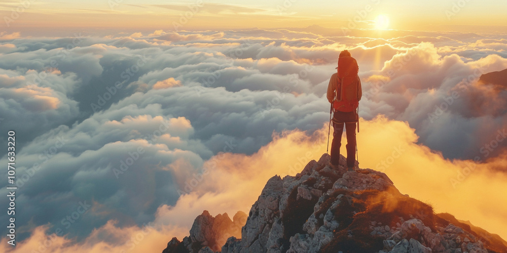 Silhouette of a Person on a Mountain Peak
Silhouette of a Person on a Mountain Peak