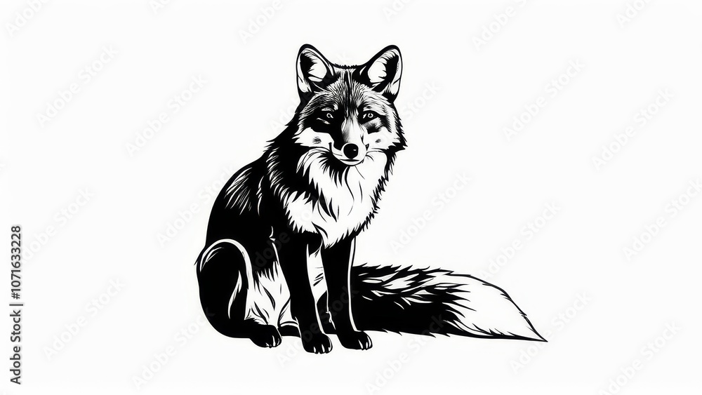 Obraz premium wolf black and white