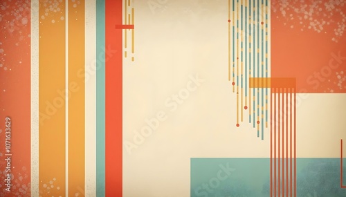 Retro abstract background with stripes and lines. Grunge style.
