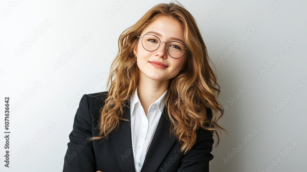 Confident Young Woman in Business Attire Confident Young Woman in Business Attire