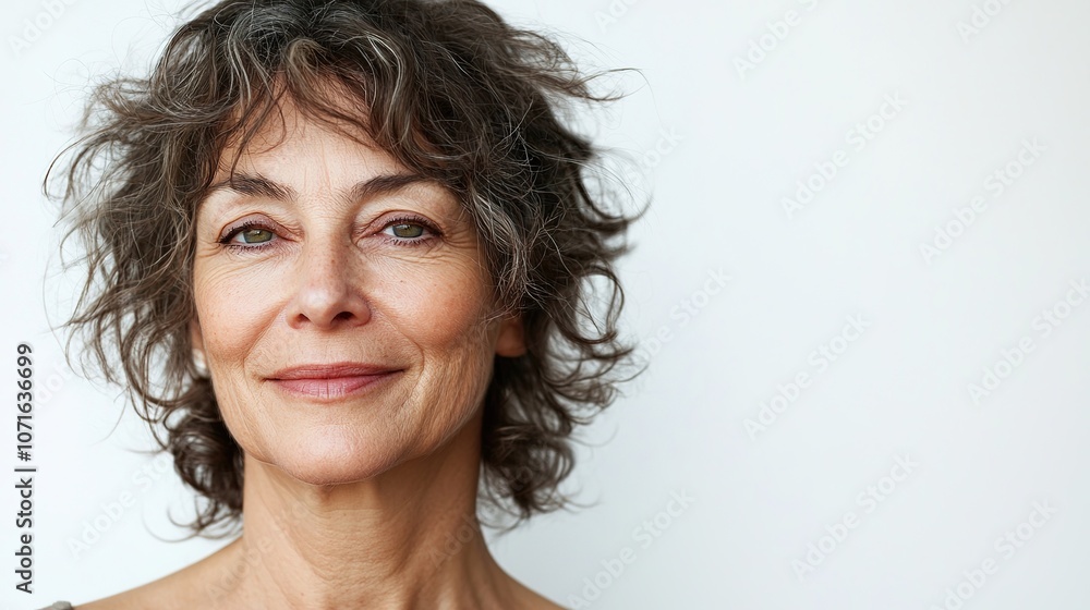 Confident Mature Woman with Natural Curly Hair Confident Mature Woman with Natural Curly Hair