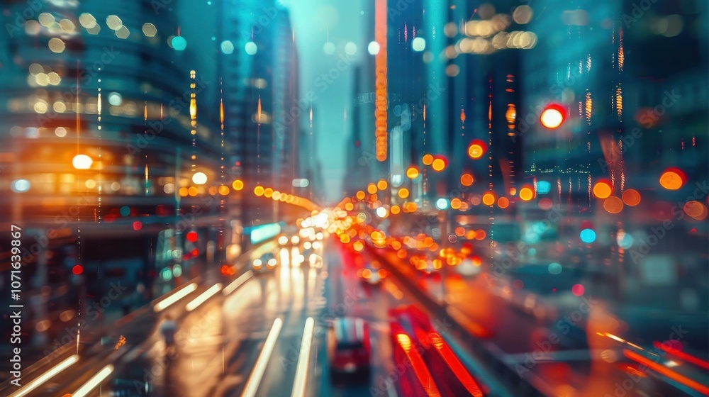 Abstract Cityscape: Blurry Lights and Motion Abstract Cityscape: Blurry Lights and Motion