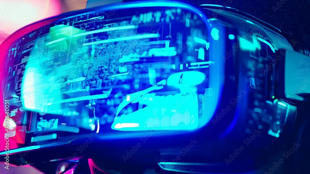 Futuristic immersion in virtual reality with advanced digital headset technology Futuristic immersion in virtual reality with advanced digital headset technology