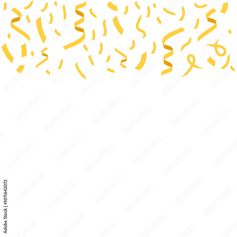 Abstract Yellow Confetti Ribbon Party Decorations Abstract Yellow Confetti Ribbon Party Decorations
