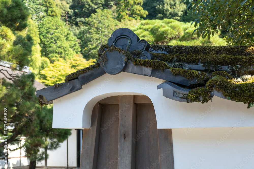 Japanese building in the garden