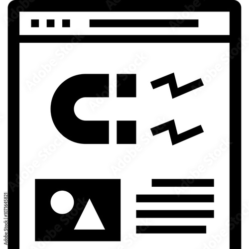 inbound marketing or pull marketing glyph icon