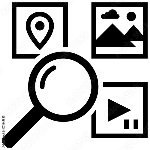 benefit of search engine for searching image video address location glyph icon