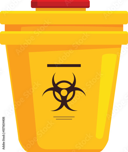 Biohazard medical waste container promoting safe disposal practices in healthcare settings