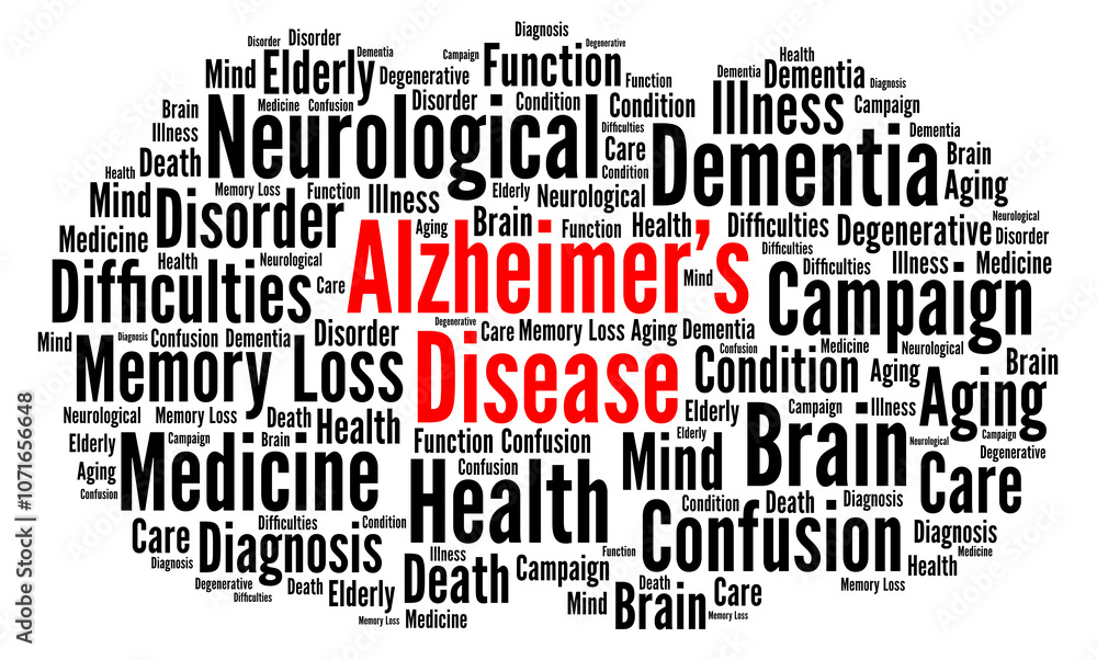Obraz premium Alzheimer's disease word cloud 