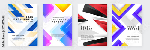 Modern Abstract Business Brochure and Report Cover Design. Ideal for corporate presentations, marketing materials, and professional events. Keywords