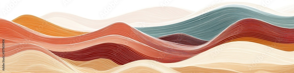 Obraz premium Abstract wavy pattern in earthy tones for backgrounds