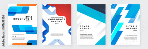 Modern Abstract Business Brochure and Report Cover Design. Ideal for corporate presentations, marketing materials, and professional events. Keywords