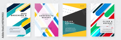 Modern Abstract Business Brochure and Report Cover Design. Ideal for corporate presentations, marketing materials, and professional events. Keywords