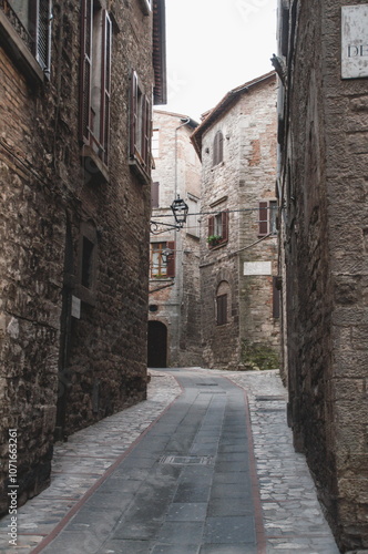 narrow street in the town