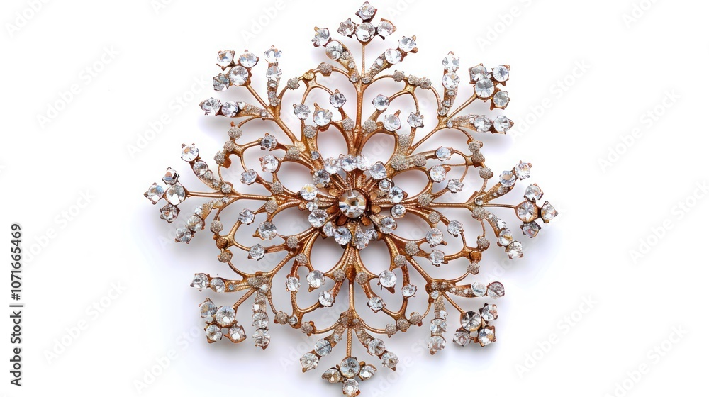 Christmas snowflake ornament, isolated on white Christmas snowflake ornament, isolated on white