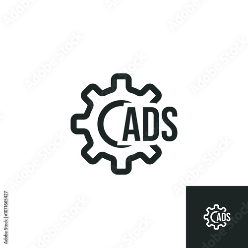 Ads setting icon isolated on white background. Vector illustrations are made with vector-based software, not AI generated results.