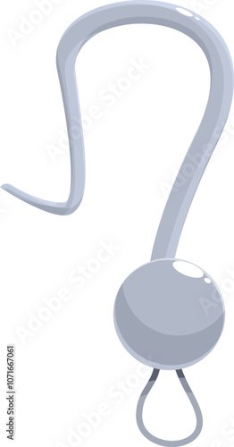 Stylish silver hook earring dangling gracefully, showcasing its elegant design and craftsmanship