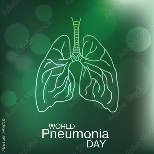 Vector illustration of a a Background for World Pneumonia Day.