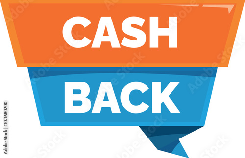 Orange and blue banner showing a cashback offer