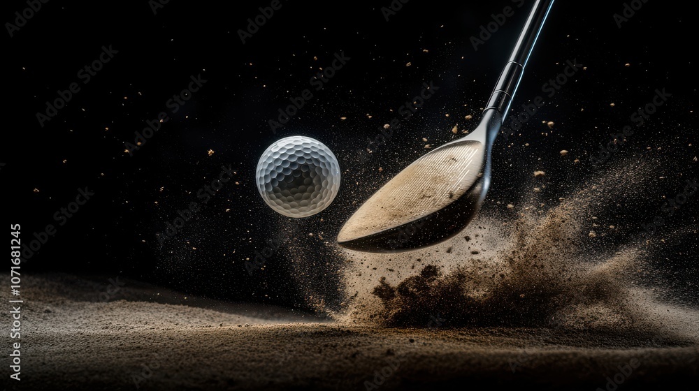 Master the perfect swing how a golf club strikes a ball from the dirt and grass for ultimate performance