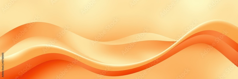 A digital illustration of a smooth, flowing orange wave A digital illustration of a smooth, flowing orange wave