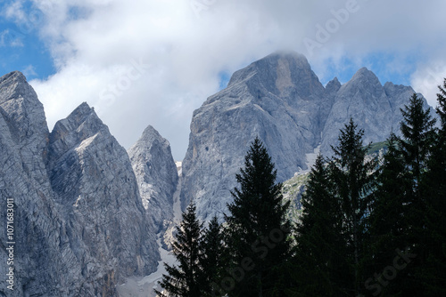 Mount Jalovec from Tamar, Slovenia photo