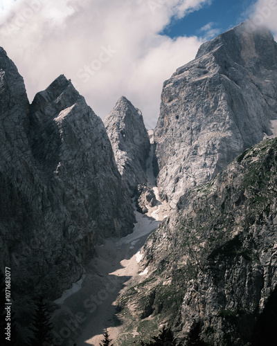 Mount Jalovec from Tamar, Slovenia