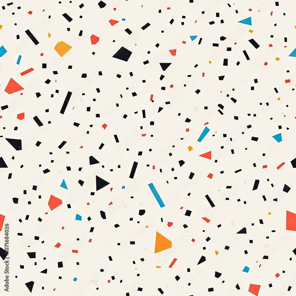 Abstract Geometric Pattern with Scattered Shapes Abstract Geometric Pattern with Scattered Shapes