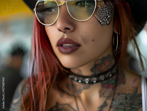 "Intricate Close-Up of Women's Tattoos and Body Art: A Stunning Showcase of Personal Expression"