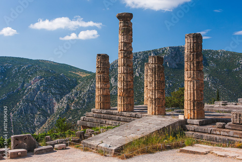 Ancient Greek ruins in Delphi