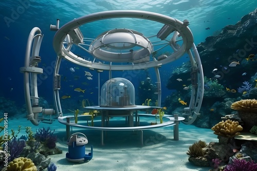 Design a self-sustaining underwater research facility.