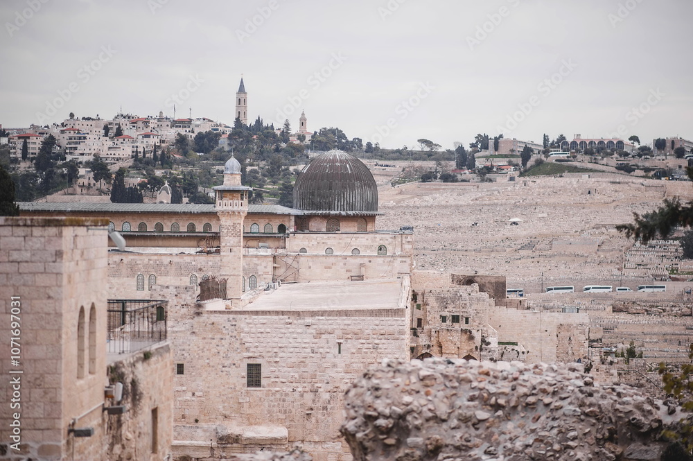 Fototapeta premium view over the city of Jerusalem 