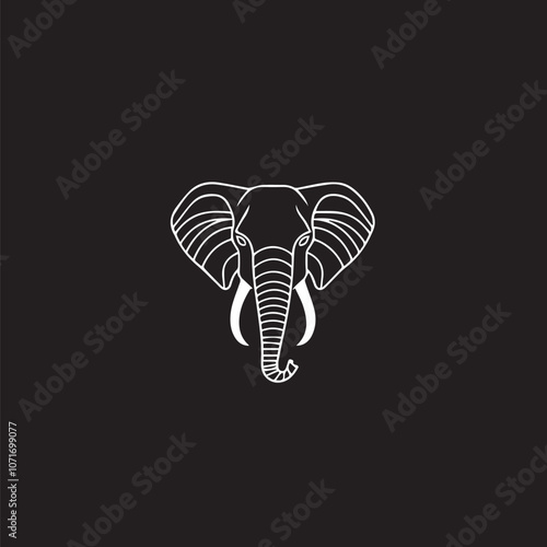 elephant head vector photo