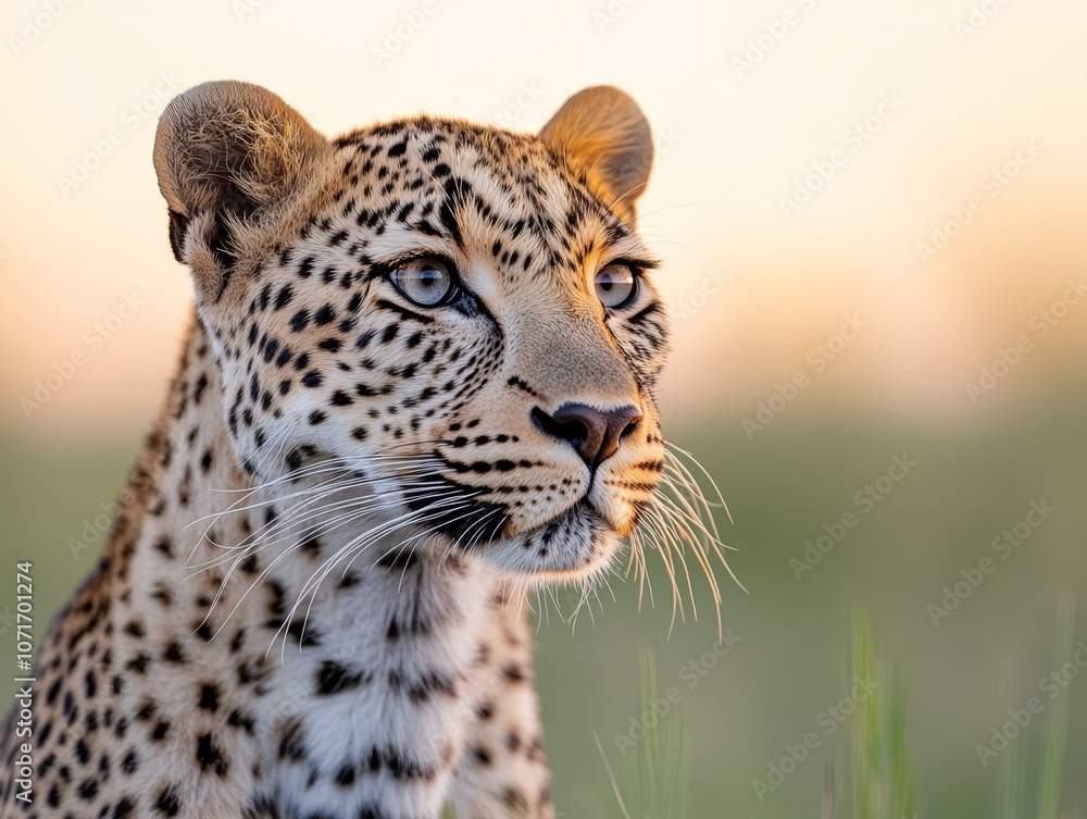 A close up of a leopard sitting in the grass A close up of a leopard sitting in the grass