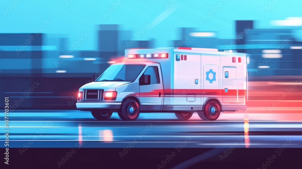 Fototapeta premium ambulance in an emergency
