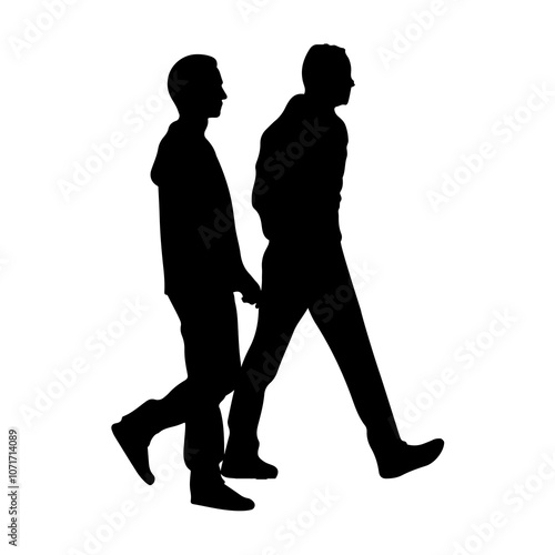 Obraz na płótnie silhouettes of people walking w salonie