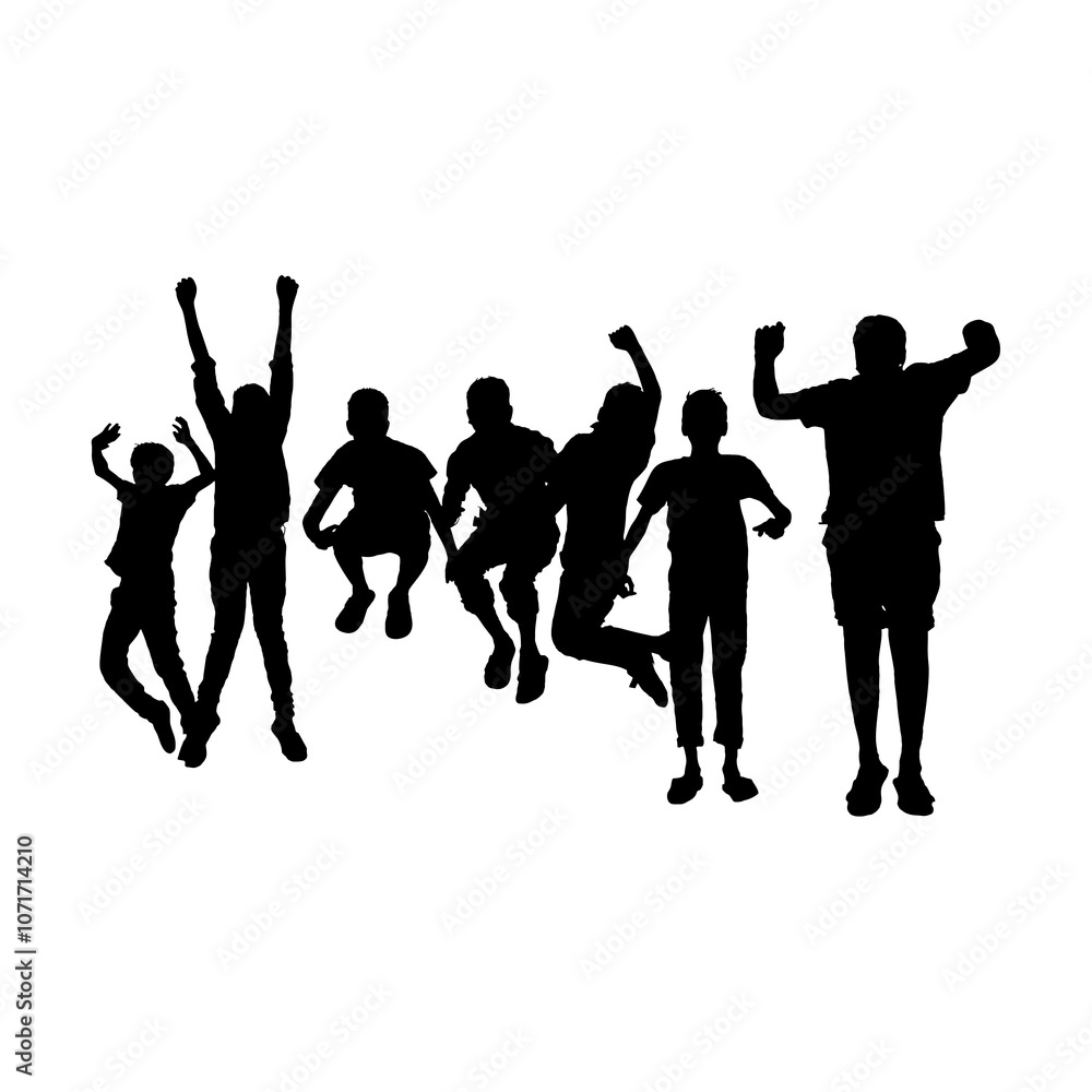silhouettes of dancing people