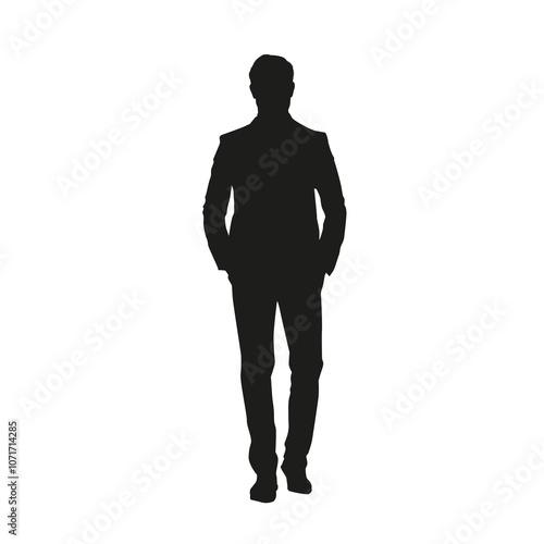 Obraz na płótnie silhouette of a man w salonie