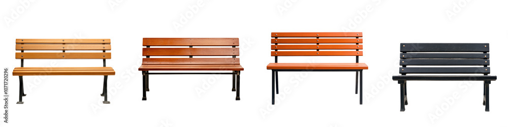 Wooden park benches arranged in a serene urban setting with a nature backdrop providing a cozy and peaceful spot for relaxation and leisure Wooden park benches arranged in a serene urban setting with a nature backdrop providing a cozy and peaceful spot for relaxation and leisure