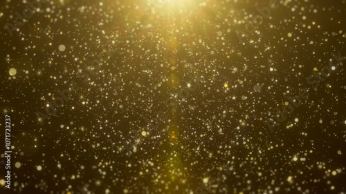 Golden Sparkling Particles Glitter Background Looping Animation for Festive Celebration Video