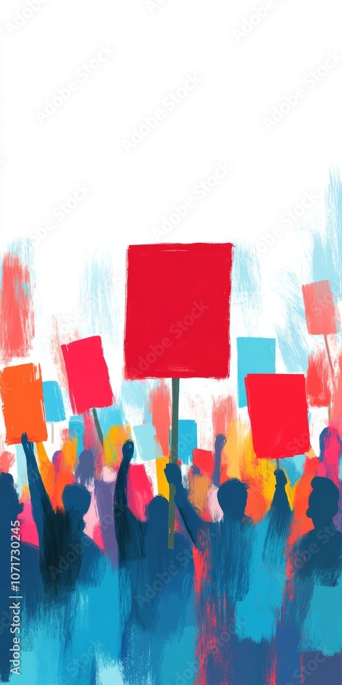 Vibrant Protest Art Depicting Unity and Activism in Bold Colors Vibrant Protest Art Depicting Unity and Activism in Bold Colors