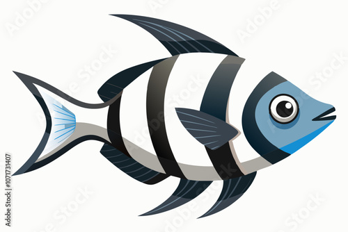 Archerfish vector on white background