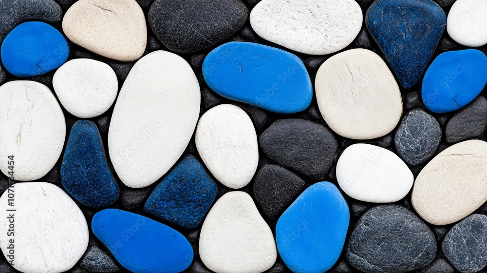 Abstract Blue White and Grey Stone Pebble Pattern Texture Background Abstract Blue White and Grey Stone Pebble Pattern Texture Background