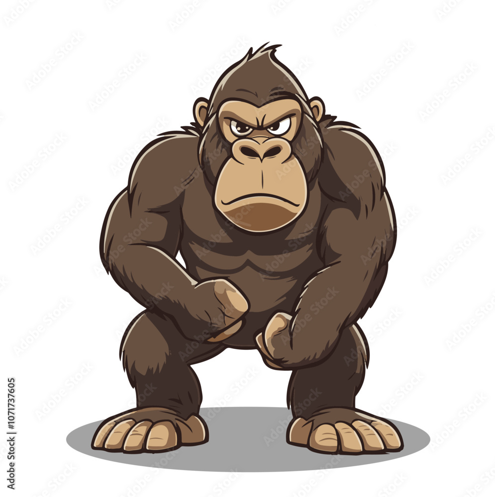 Obraz premium A Angry Gorilla Vector Illustration