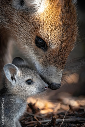 Nurturing Numbat Mentors Her Pup in Woodland Overture